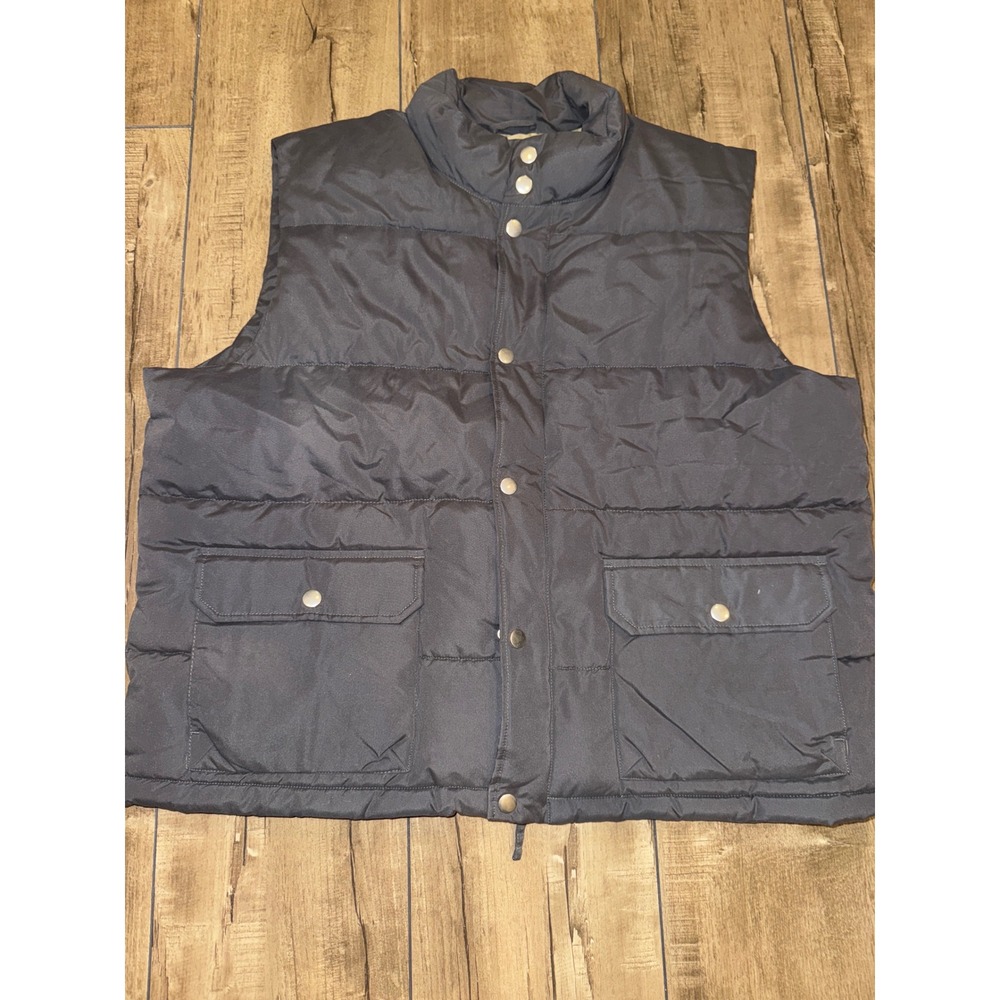 Old Navy Mens XXL Puffer Vest‎ Gray Full Zip Sleeveless Padded Winter Coat